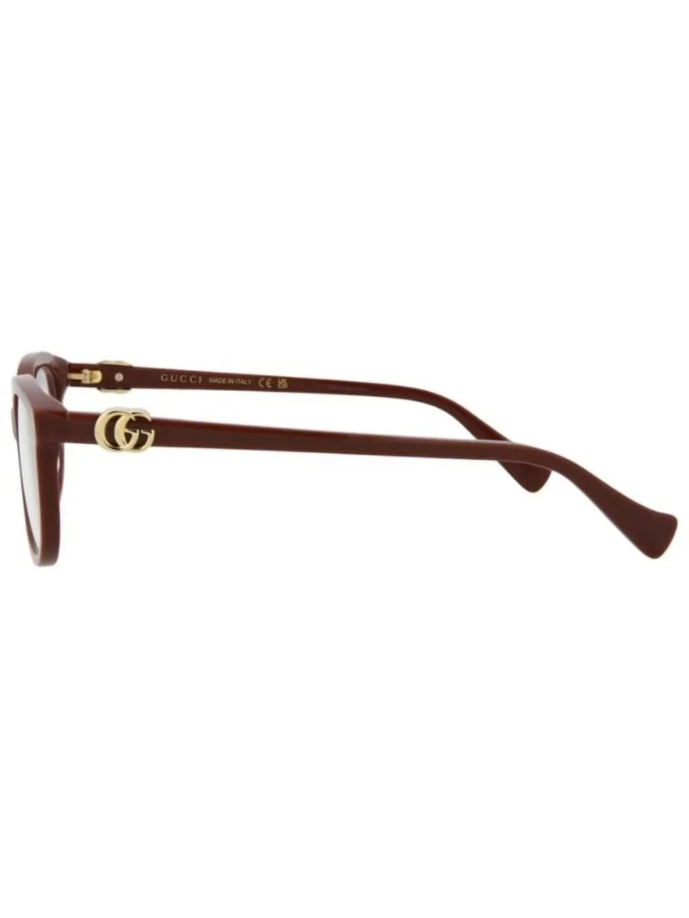 New Gucci Womens Square/Rectangle Burgundy Burgundy Transparent Fashion Designer